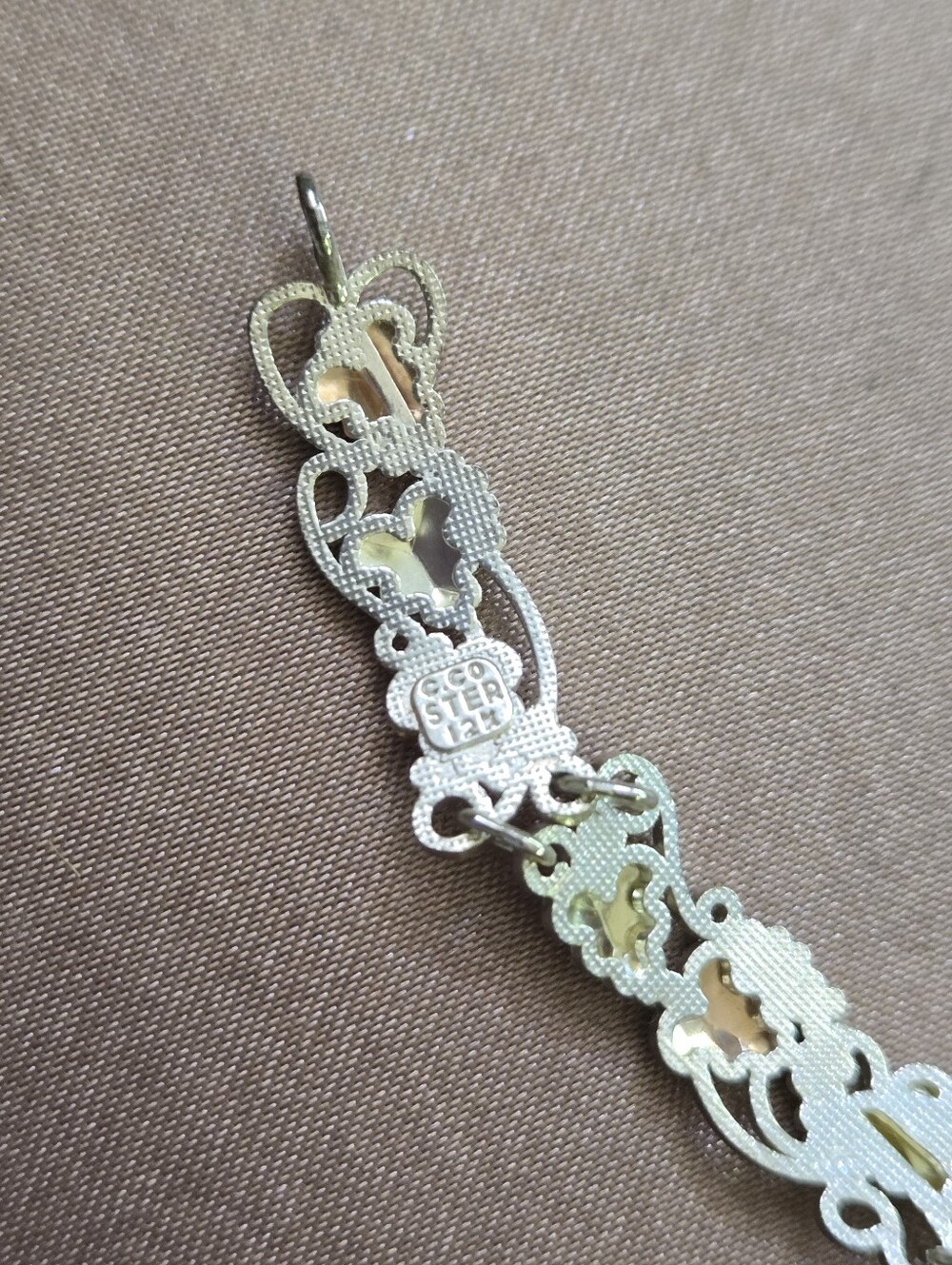 Black Hills Gold 12k Sterling Tri-Color Bracelet - Picture 8 of 10